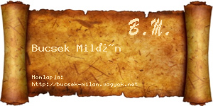 Bucsek Milán névjegykártya